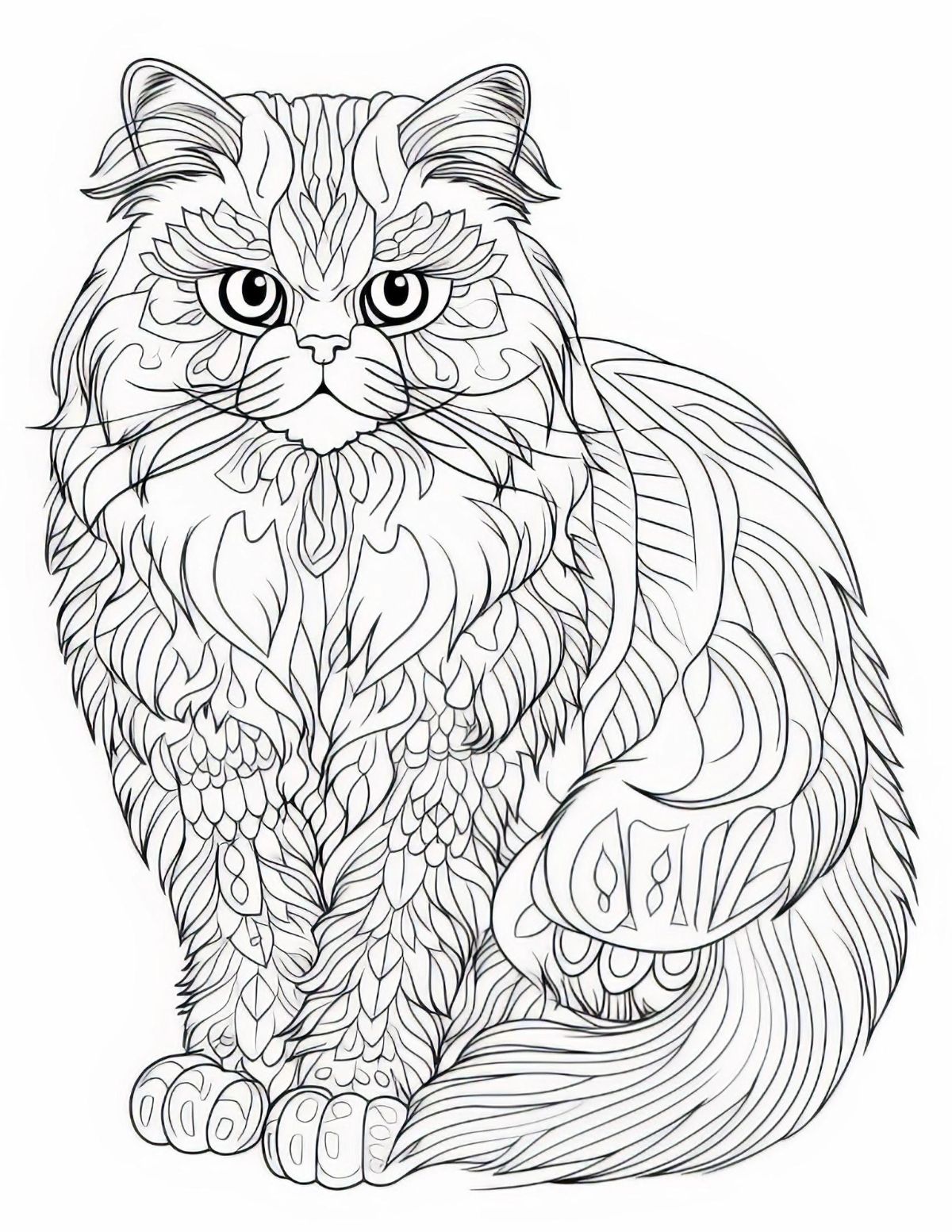 cat coloring page
