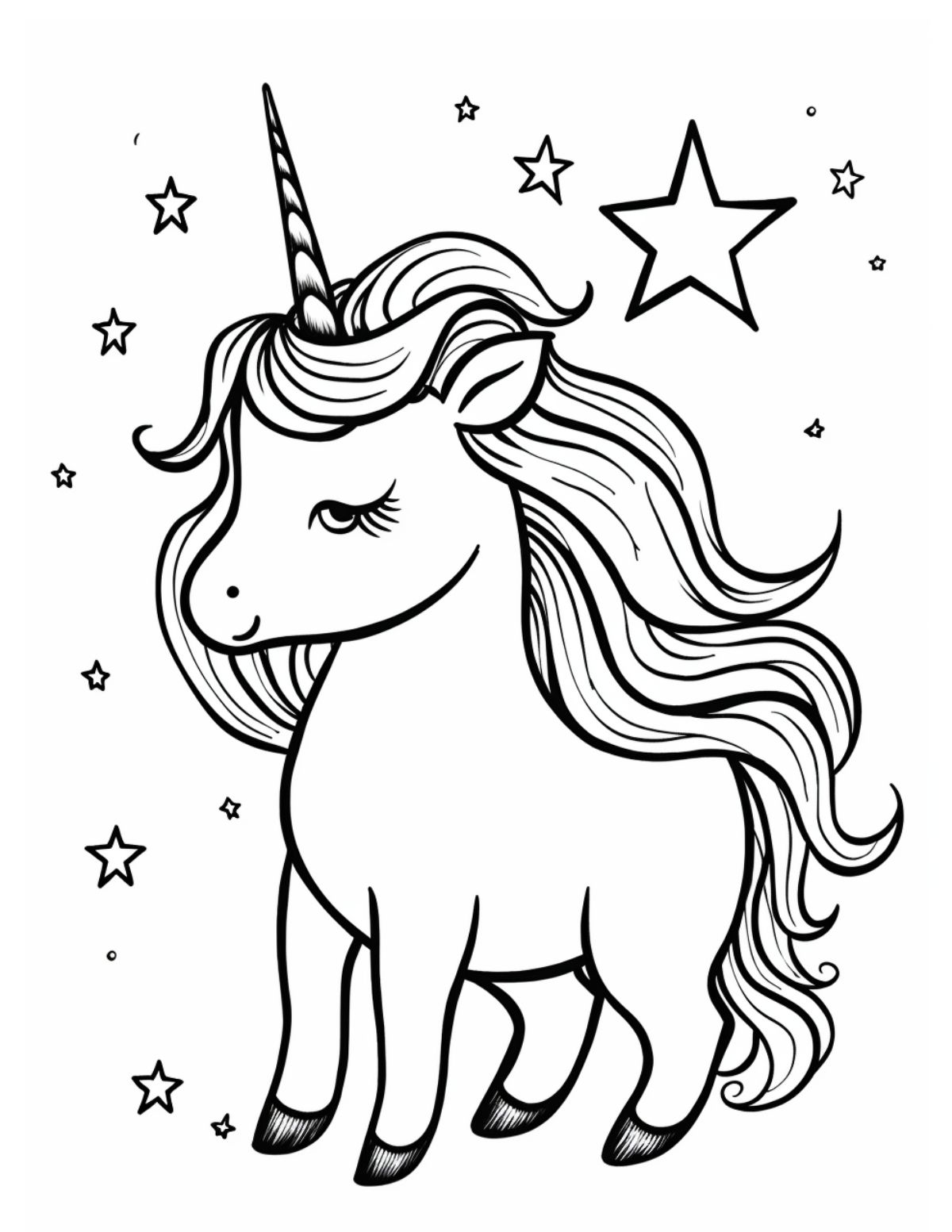 simple stary unicorn