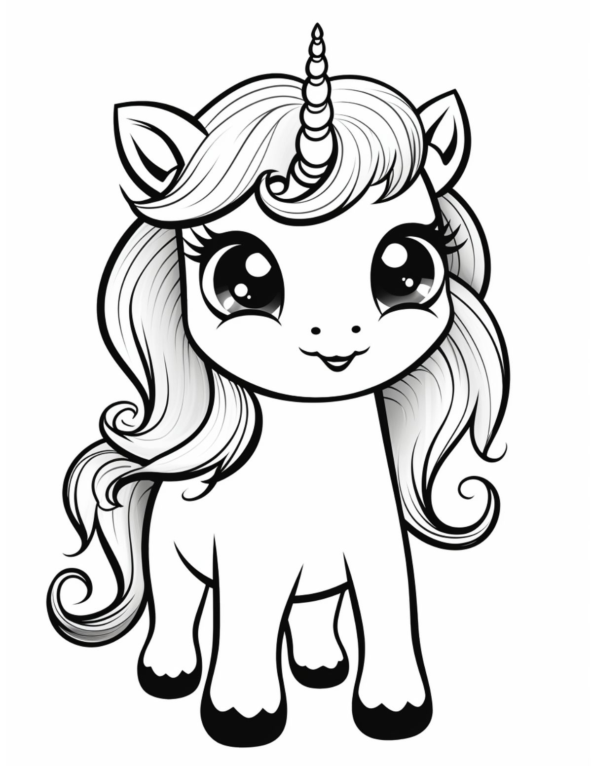 cute girl anime unicorn