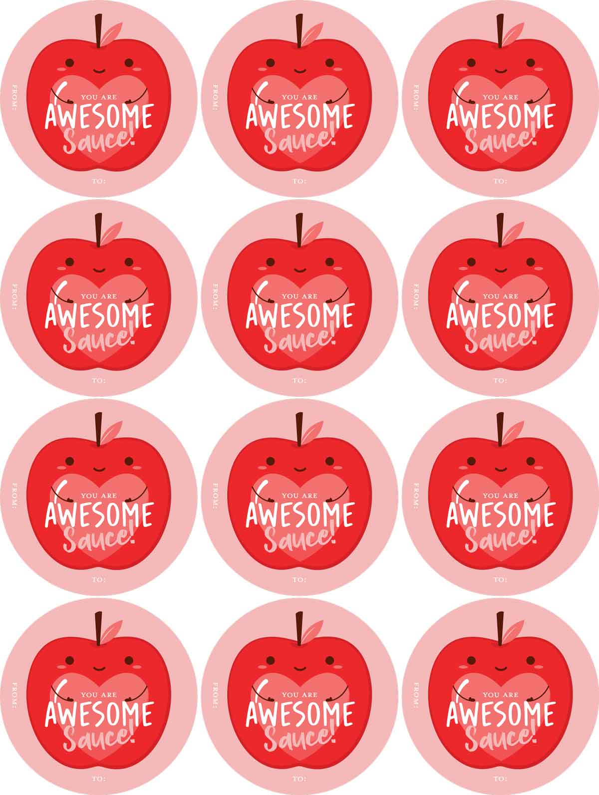 free awesomesauce valentine printable