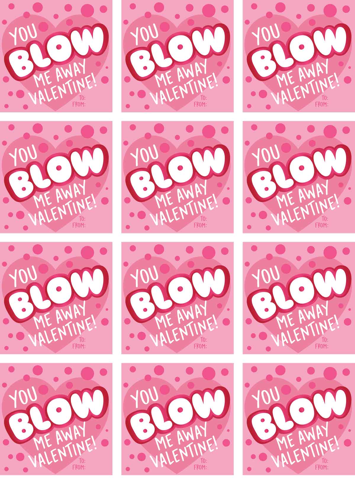 blow pop printable for Valentines