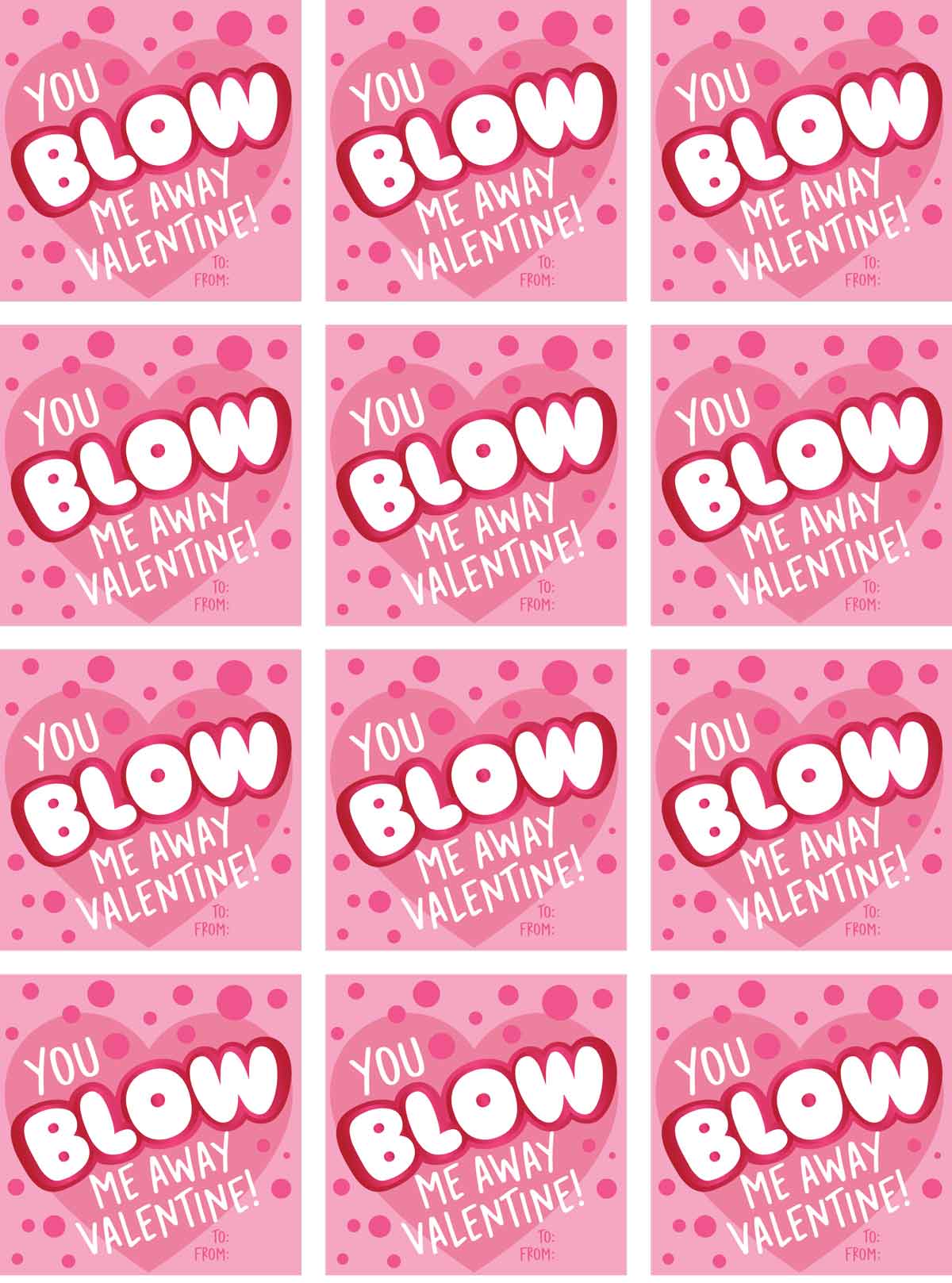 blow pop printable for Valentines