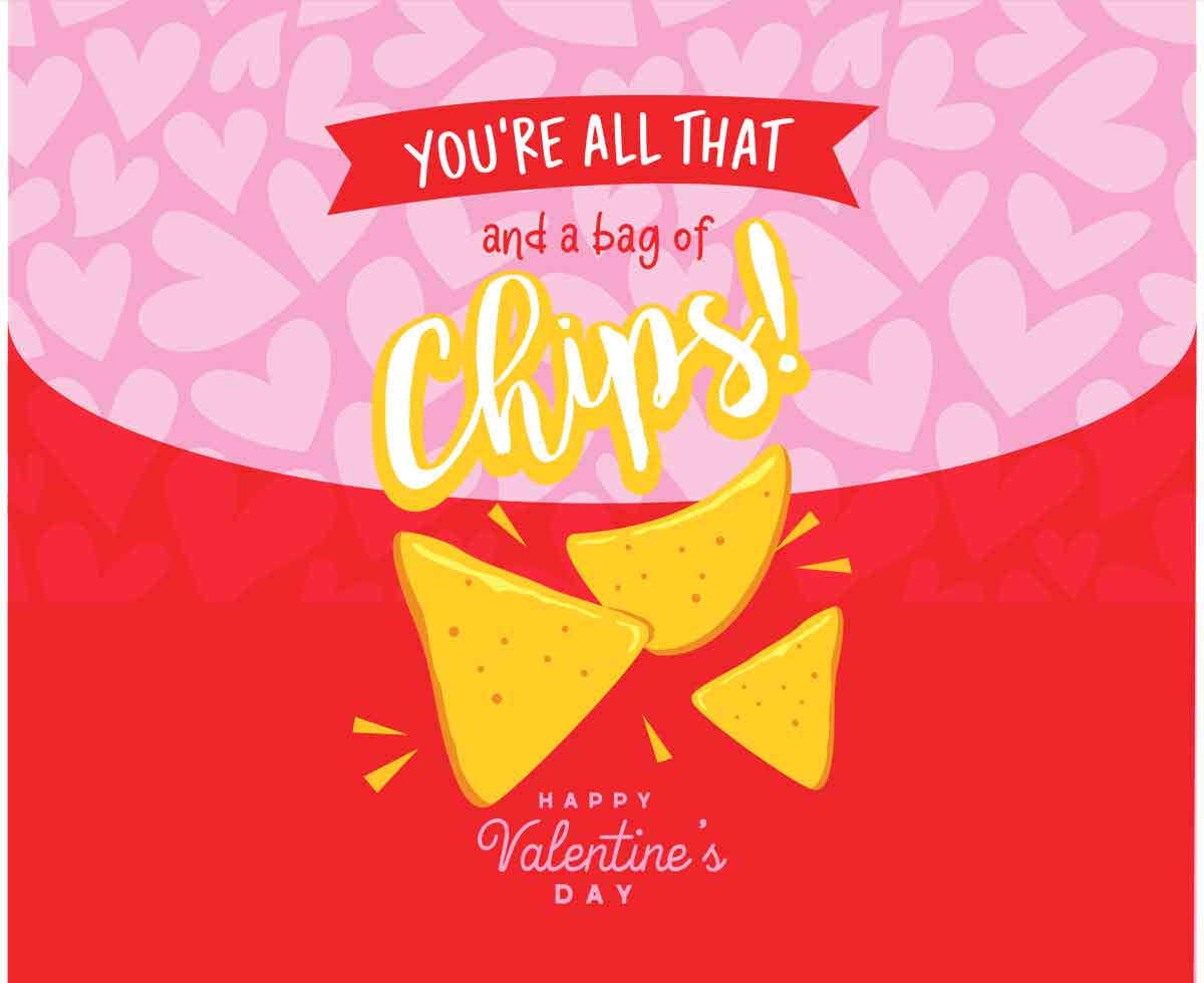 free printable valentine chip bag templage