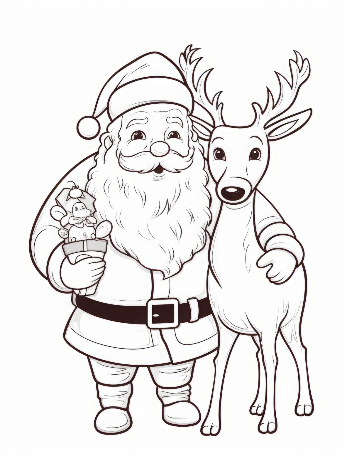 reindeer coloring pages