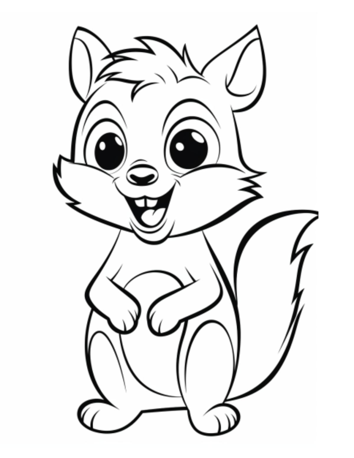 standing squirrel with big eyes
