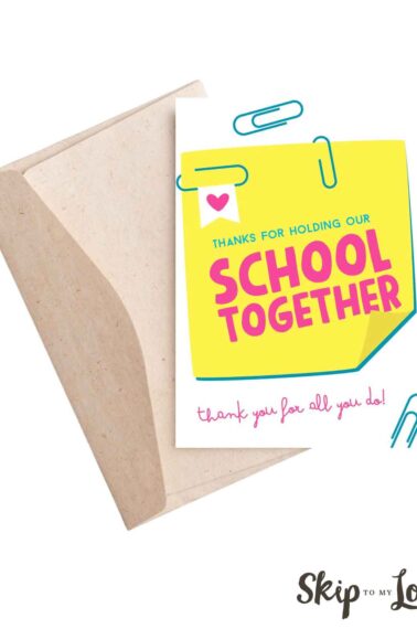 free printable school secretary card
