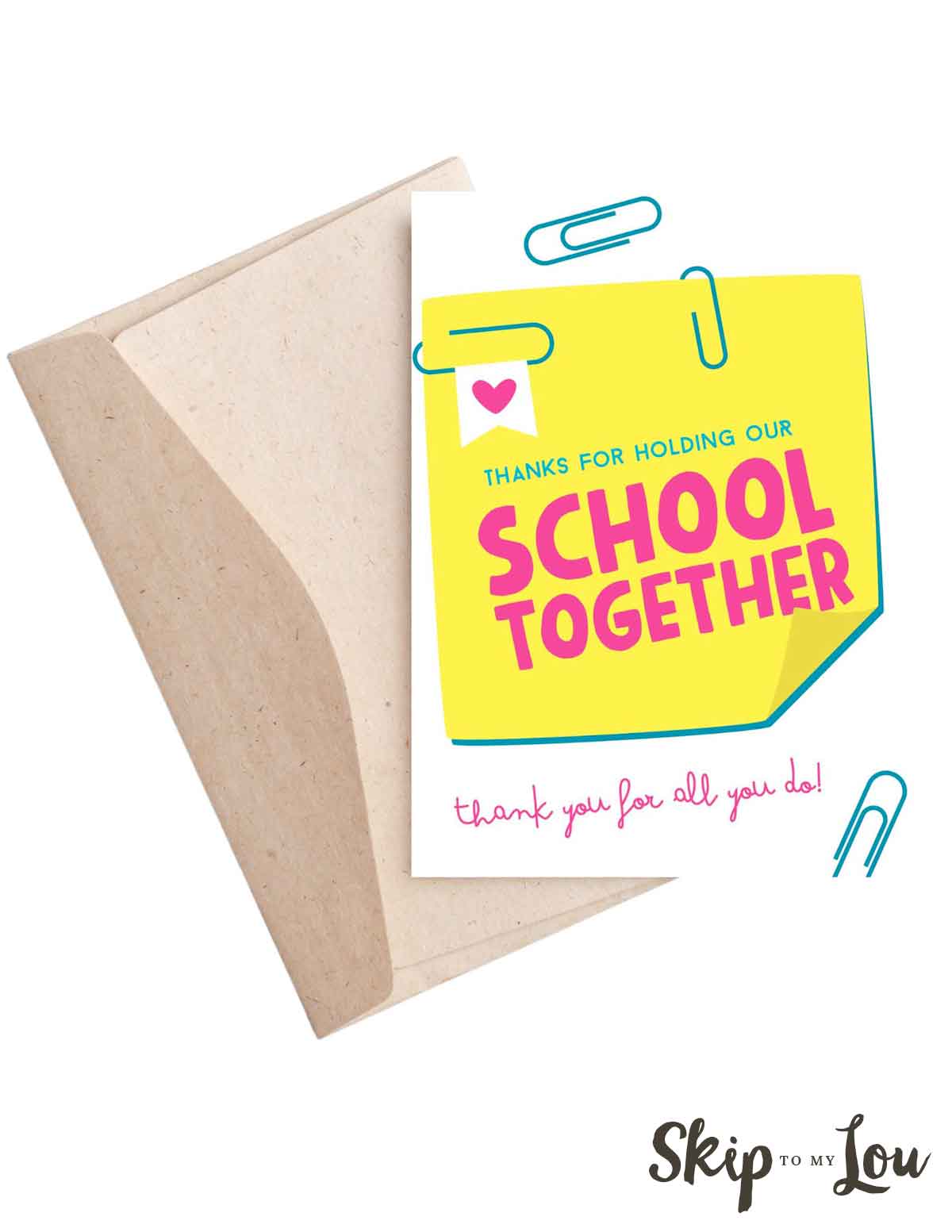 free printable school secretary card