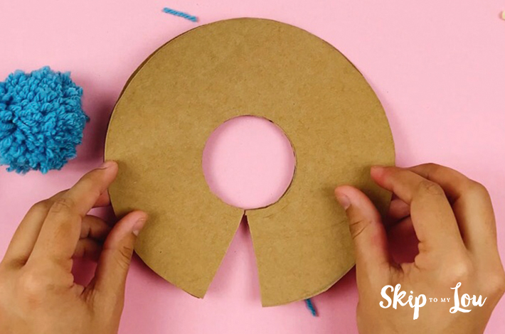 The second ring is placed directly over the top of the first.