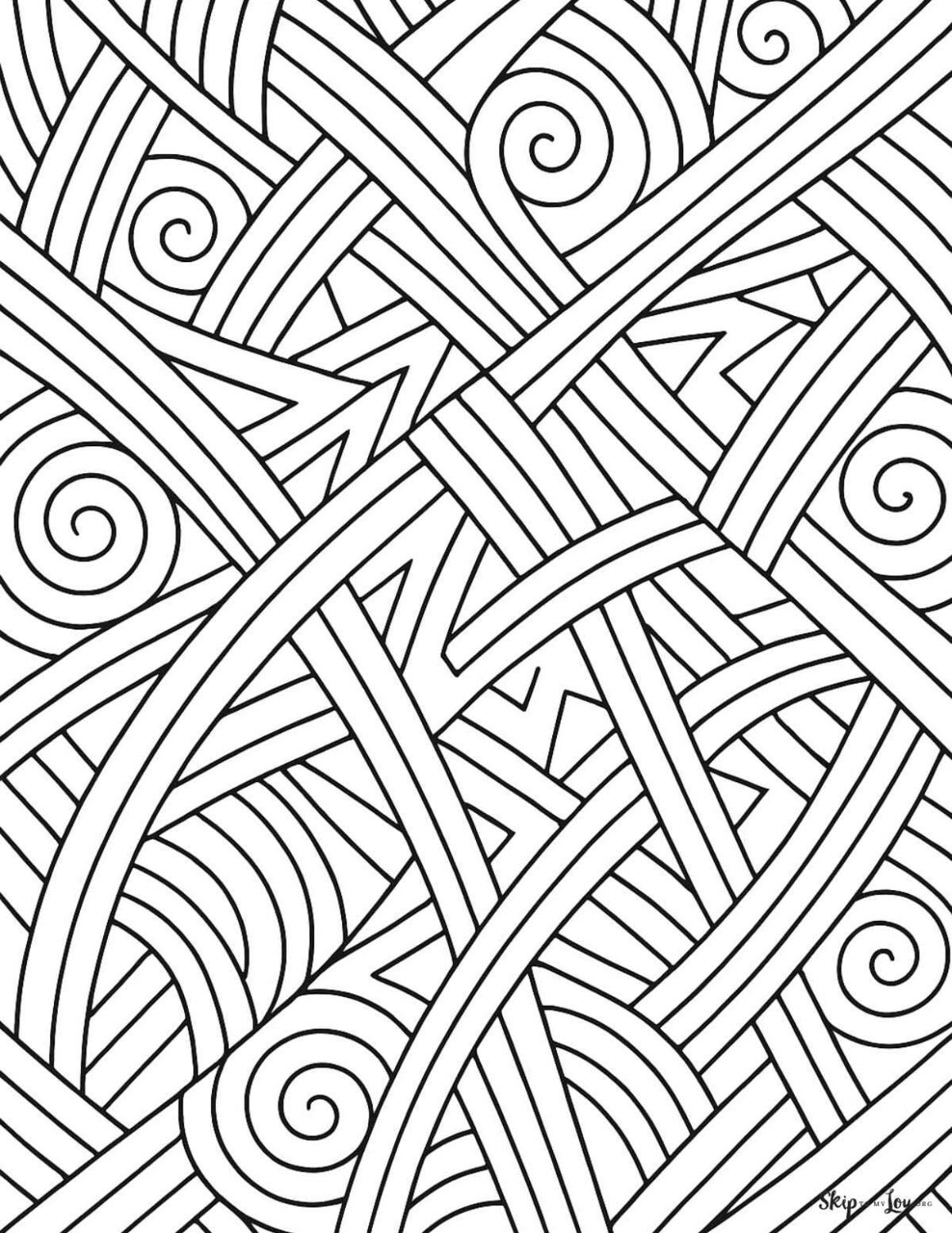 abstract coloring page