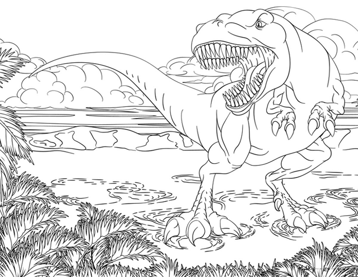 Dinosaur T Rex jurassic park-Scene