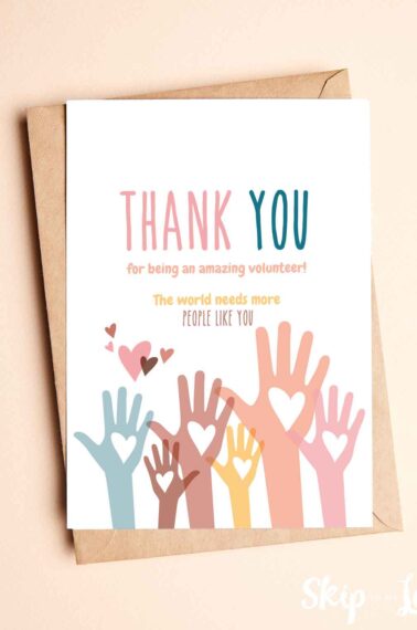 free printable volunteer card