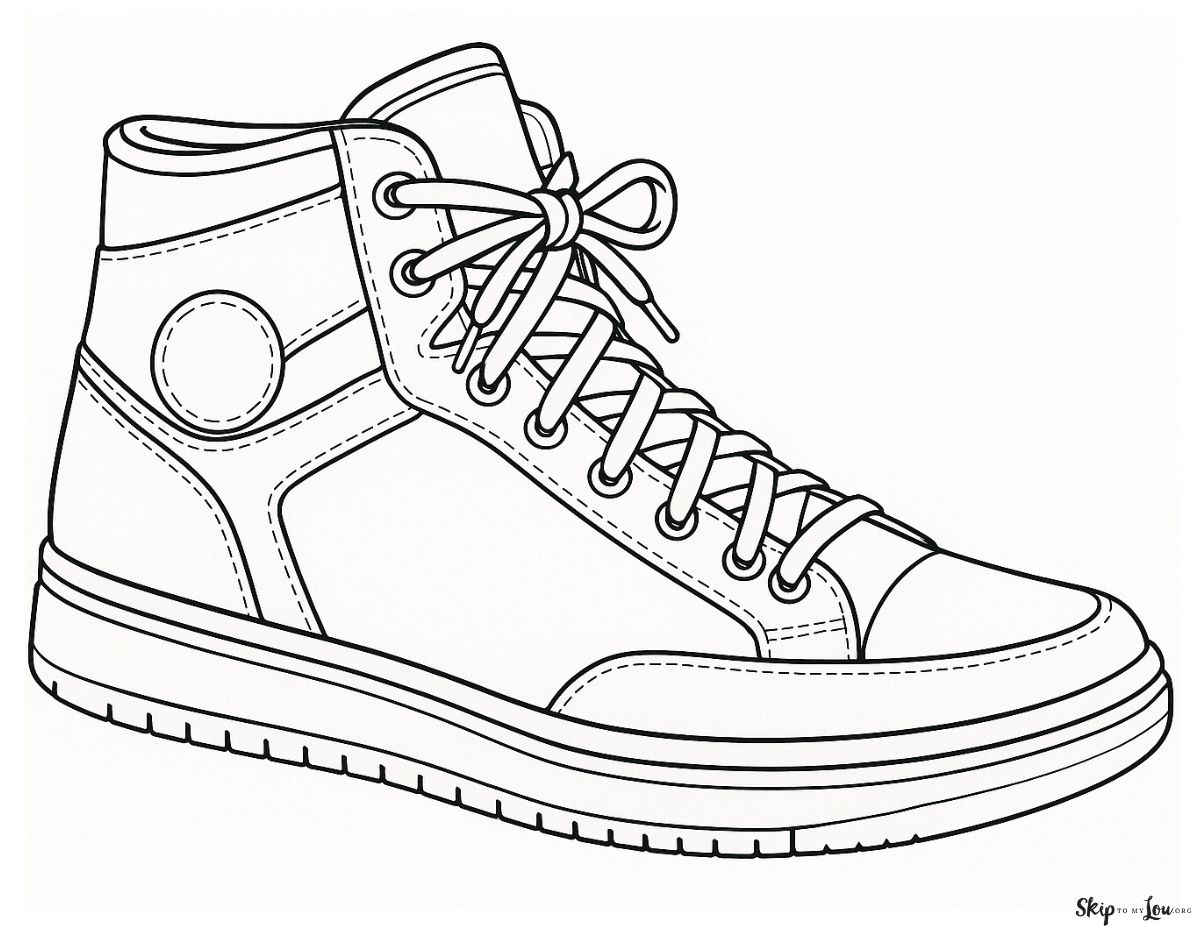 tennis shoe high top