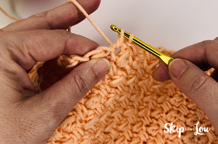 Step 3 – Pull through leaving two loops