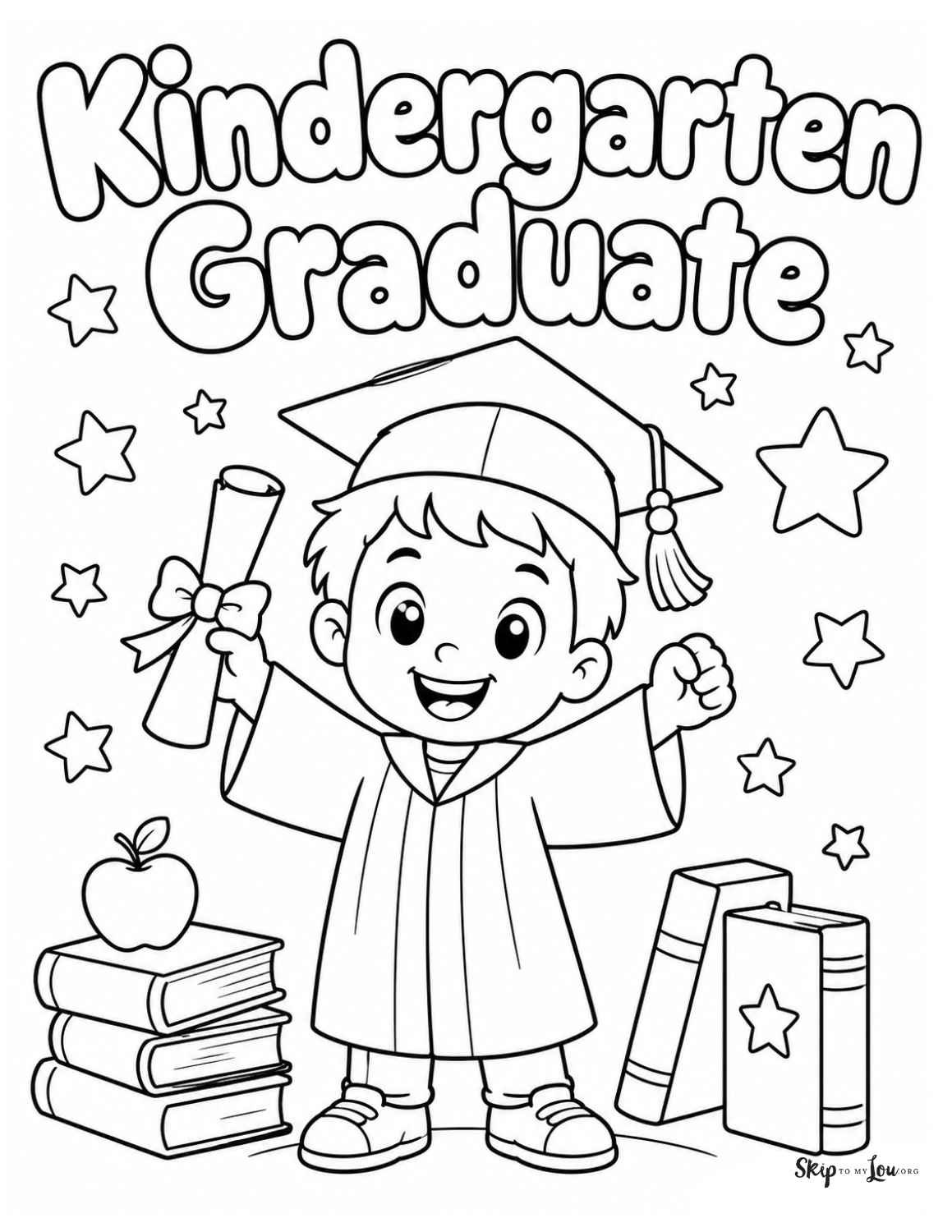 kindergarten boy coloring page