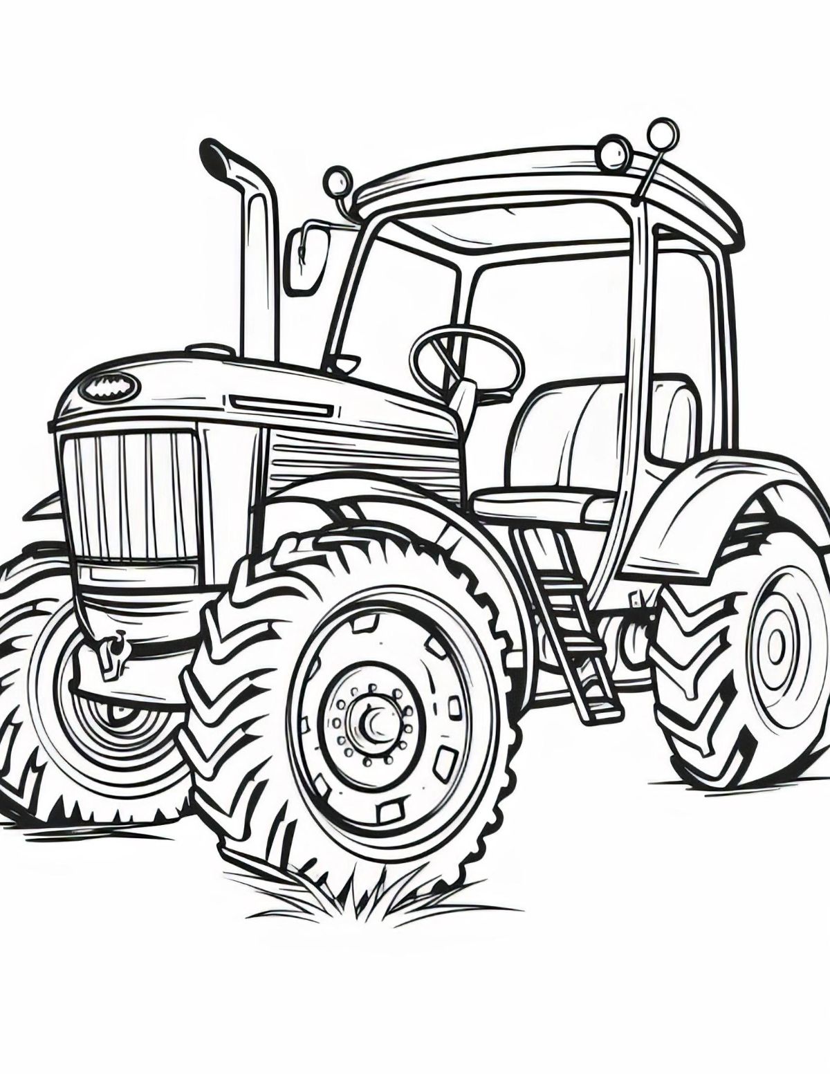 tractor coloring page