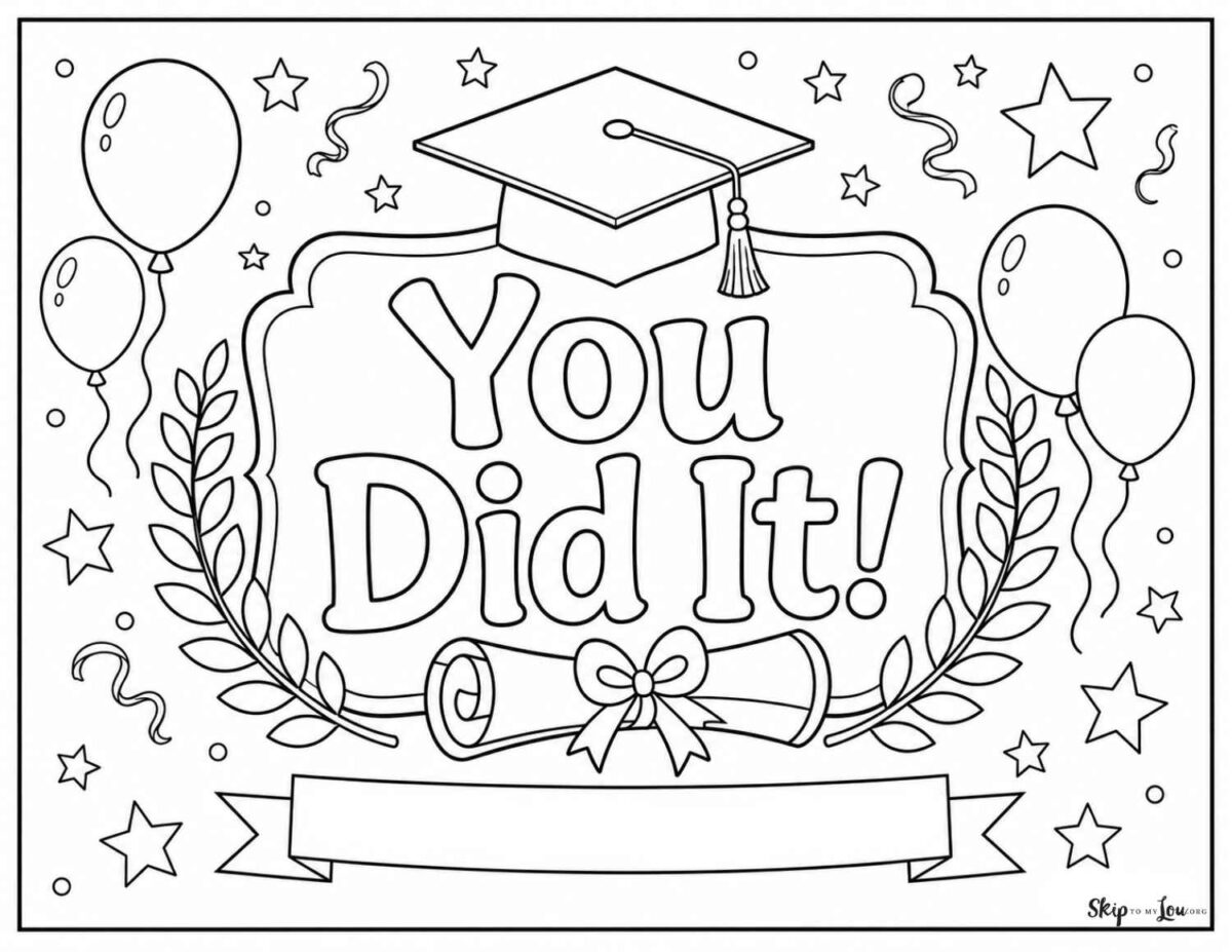 You did it coloring page