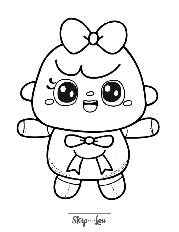 Cute kawaai coloring page of a baby.