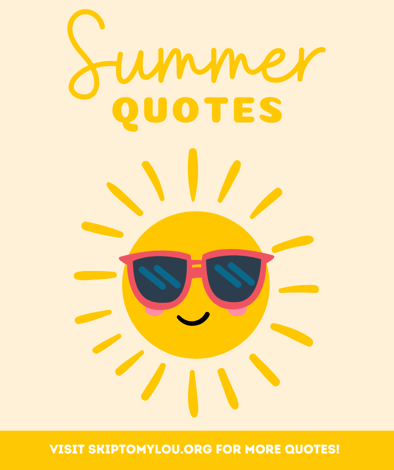 A cartoon of a sun where sunglasses from Skip to My Lou.