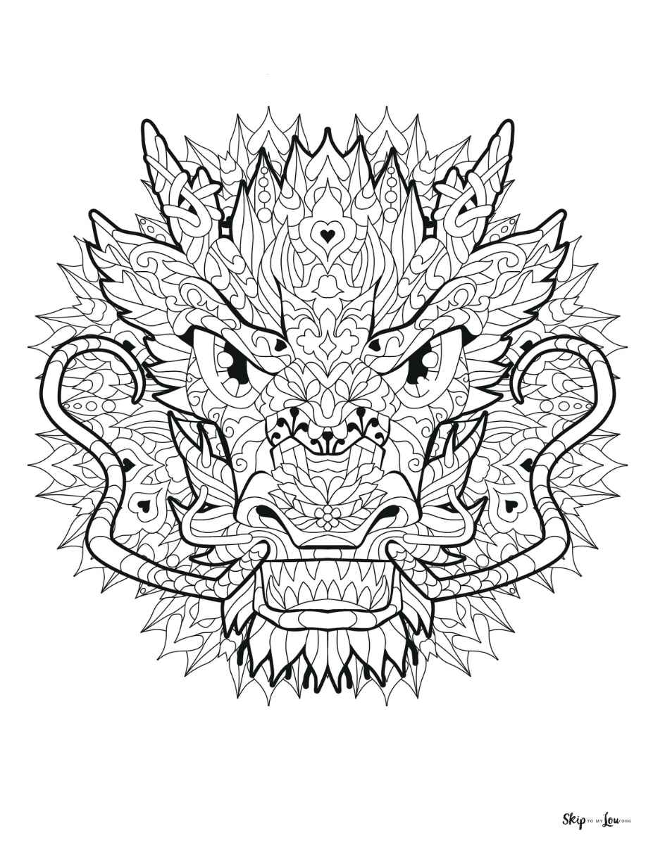 dragon face mandala