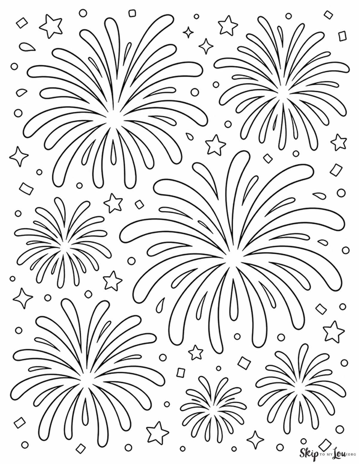 fireworks exploding over the entire page