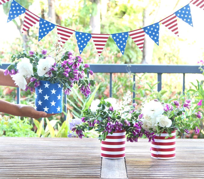 patriotic holders for flowers