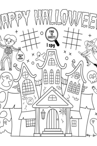 halloween activity placemat