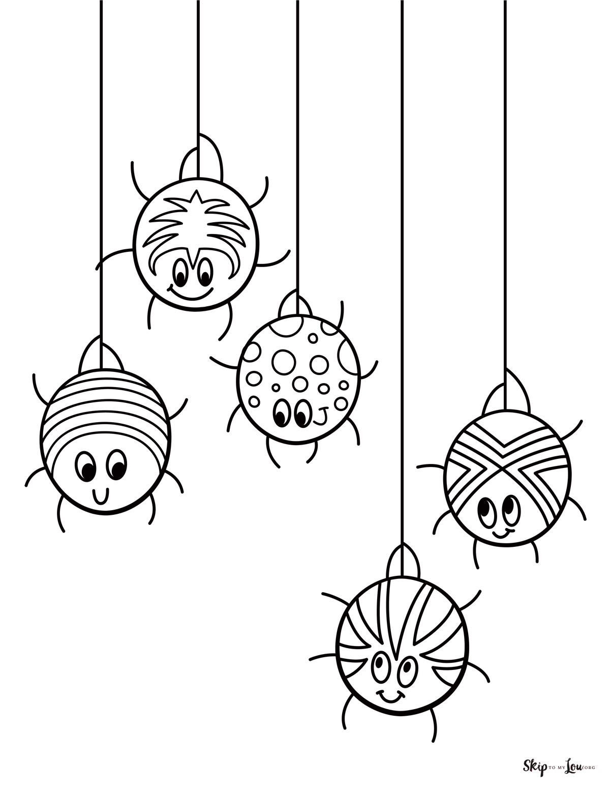 cute hanging spiders
