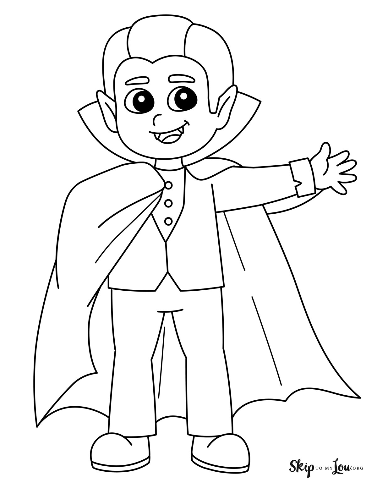 Vampire coloring page