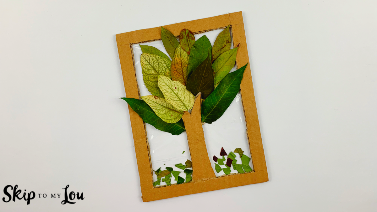 A beautiful fall leaf tree made with instructions from Skip to My Lou. 