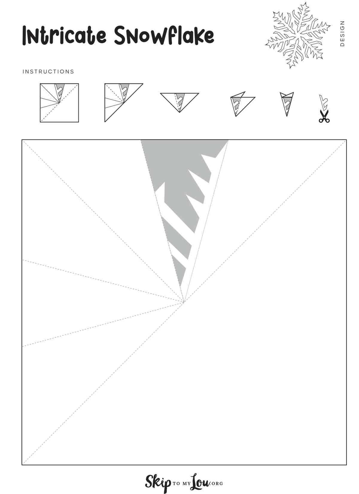 intricate snowflake template