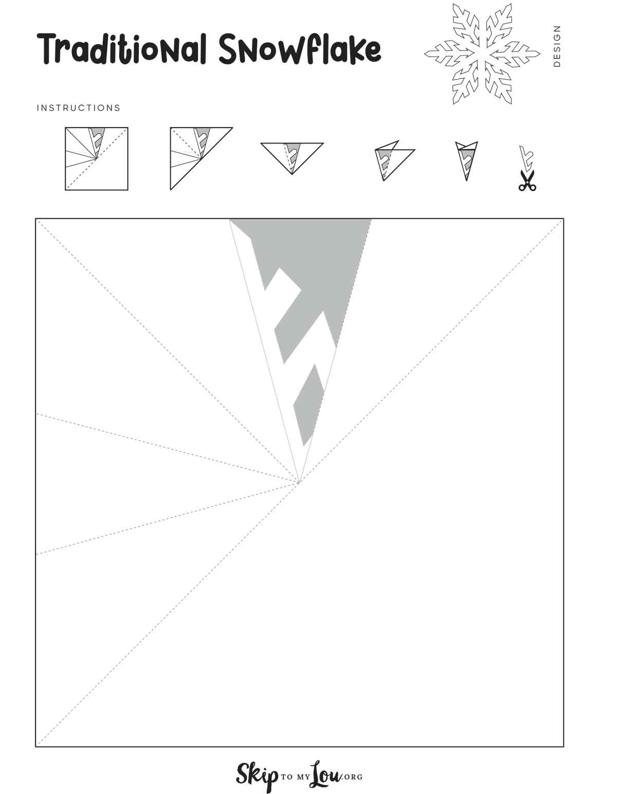 traditional snowflake template