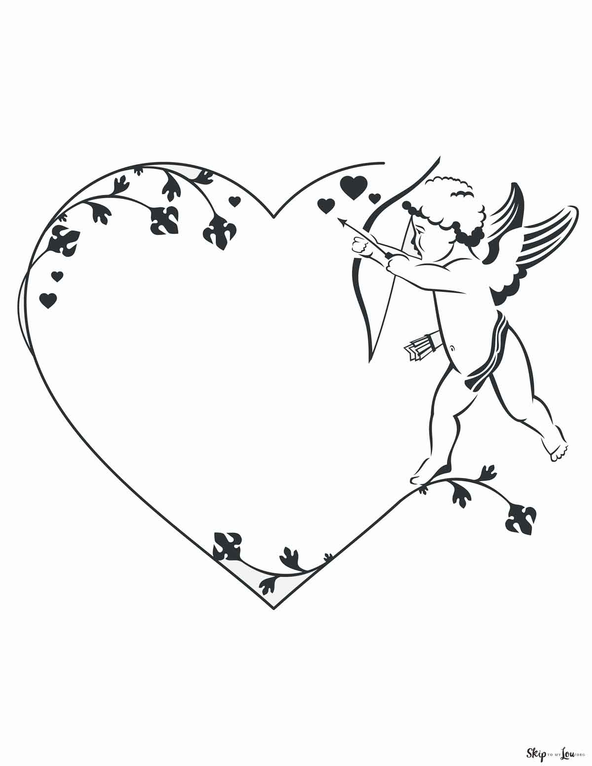 Cupid frame heart