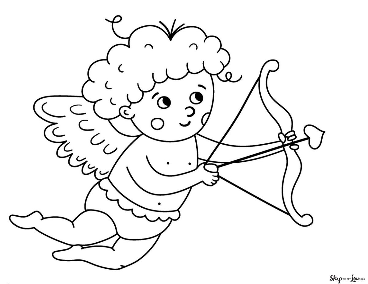 cute cupid with an arrow