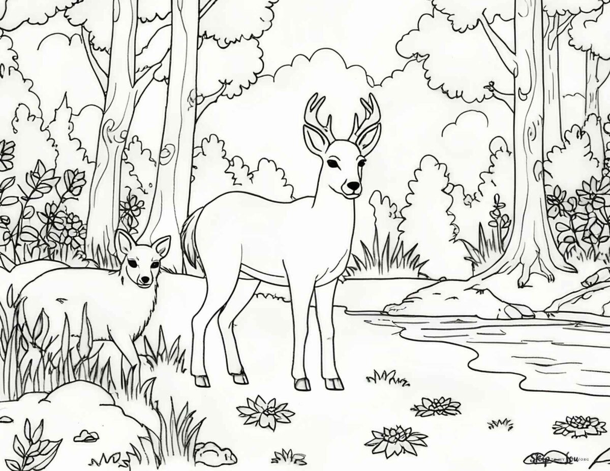 deer in woods