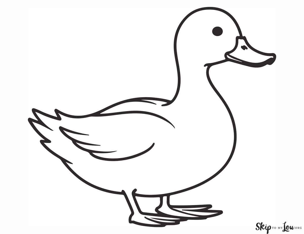 duck coloring page