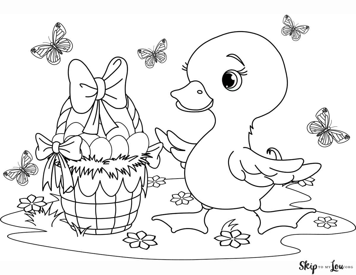 duck coloring page