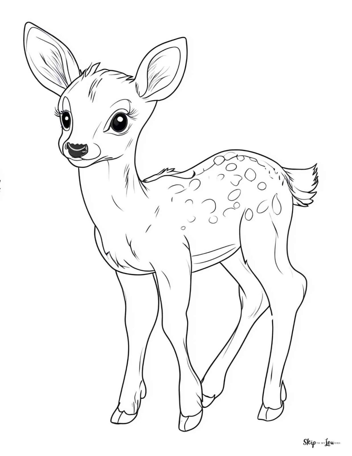 fawn coloring page