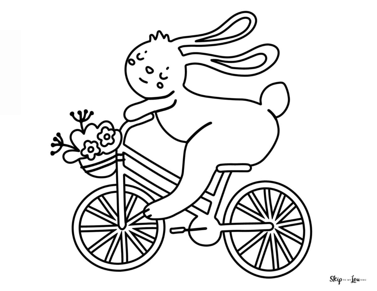 rabbit riding a bike