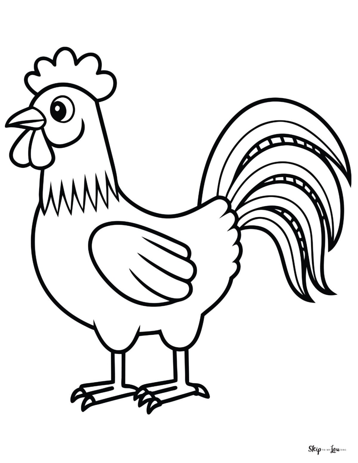 Rooster simple drawing