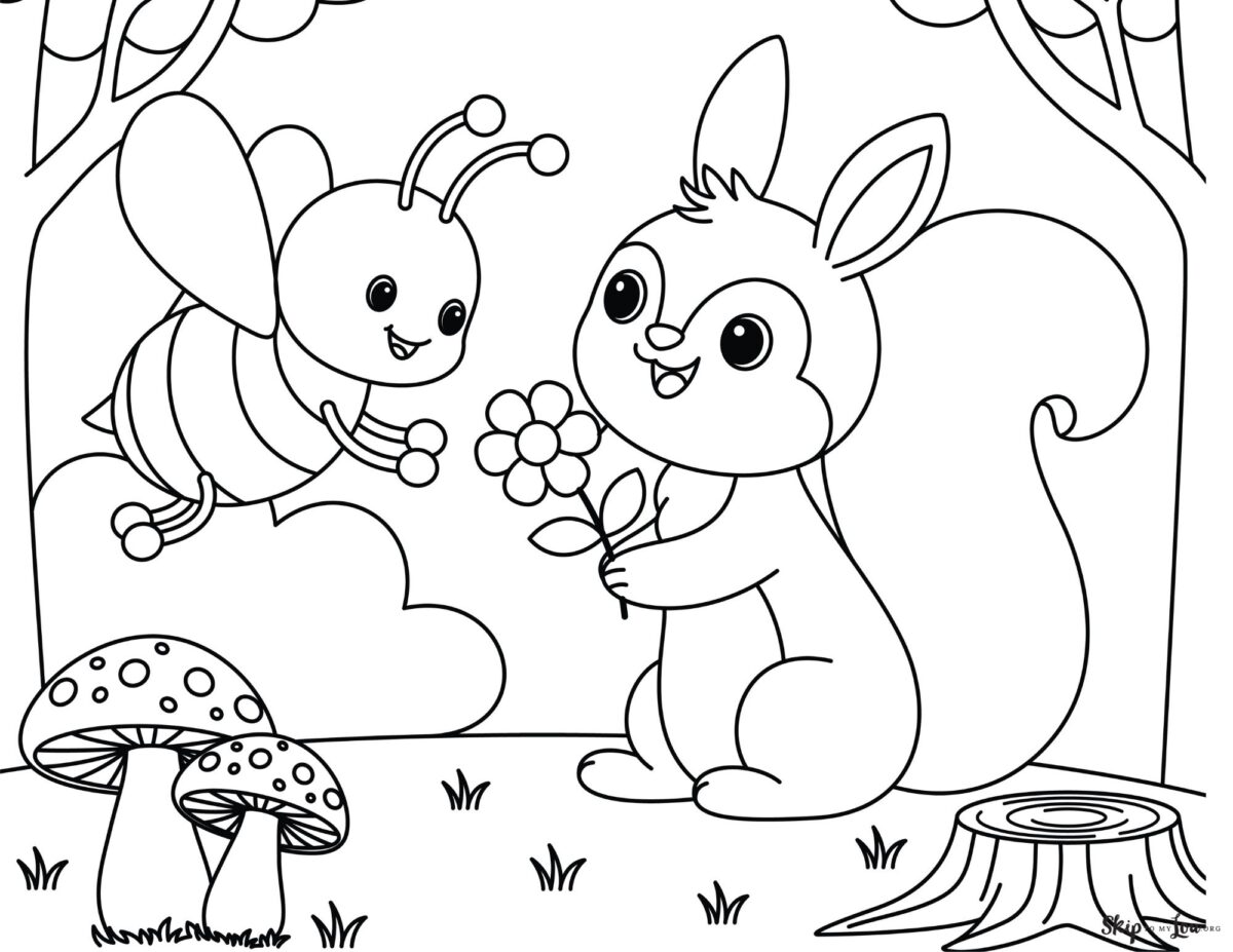 squirrel with bee