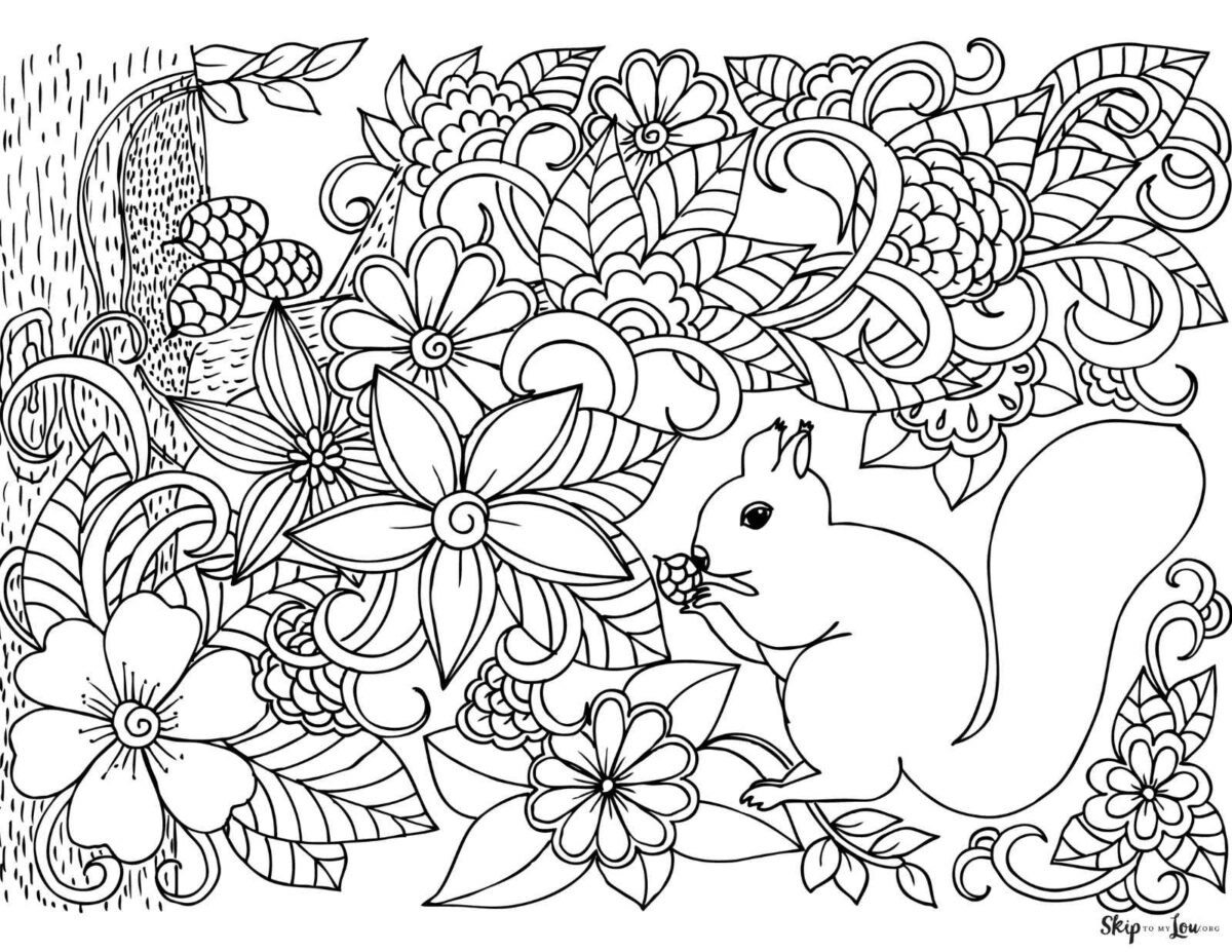squirrel in flowers