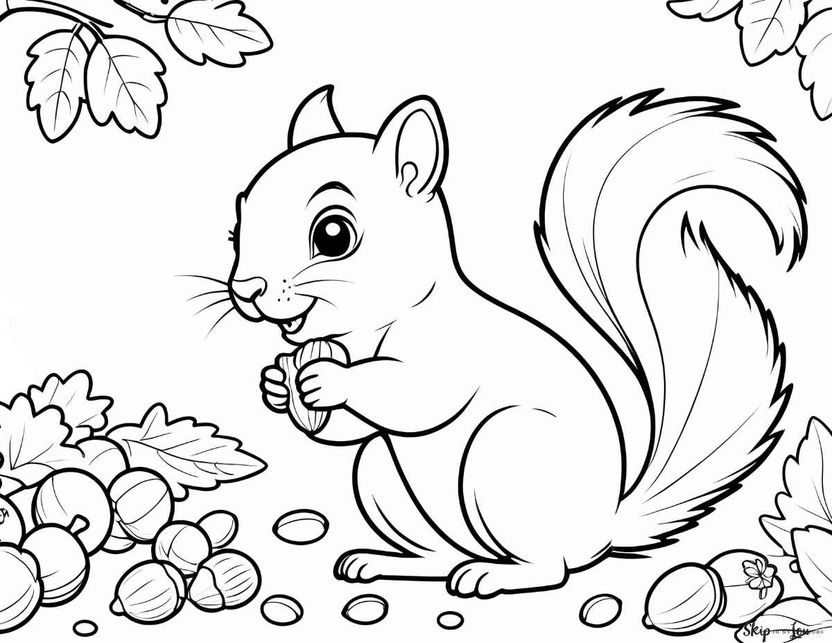 squirrel holding nut