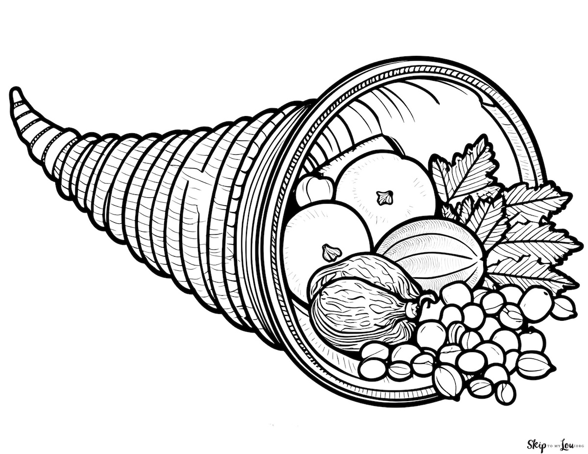 skinny cornucopia with fruit