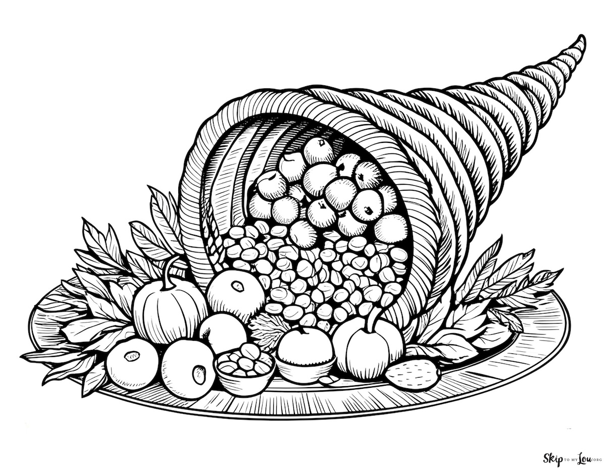 cornucopia on platter