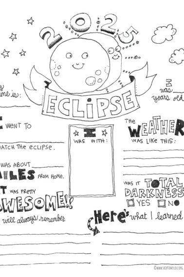 2025 solar eclipse coloring page