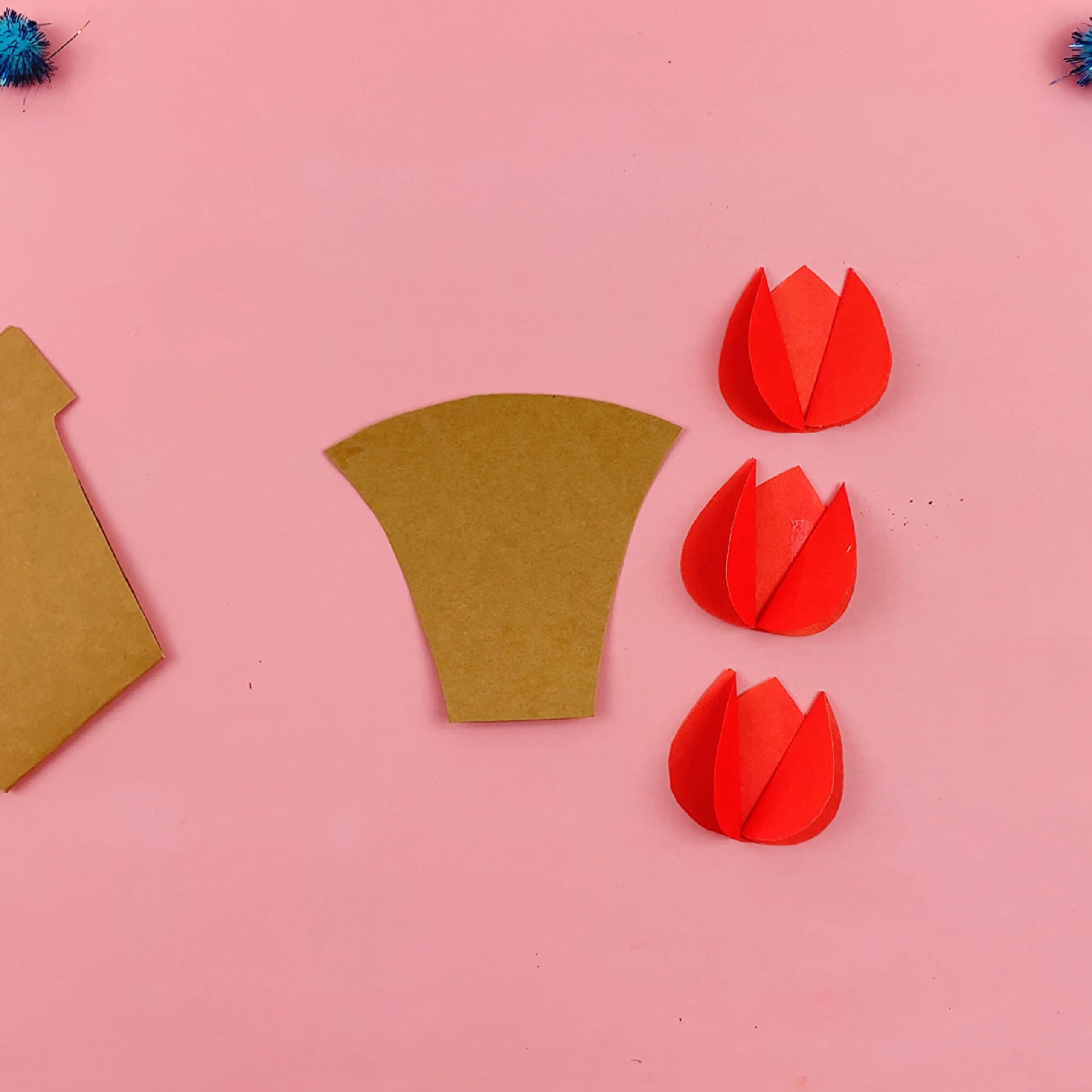 Three tulip flowers in total are needed.