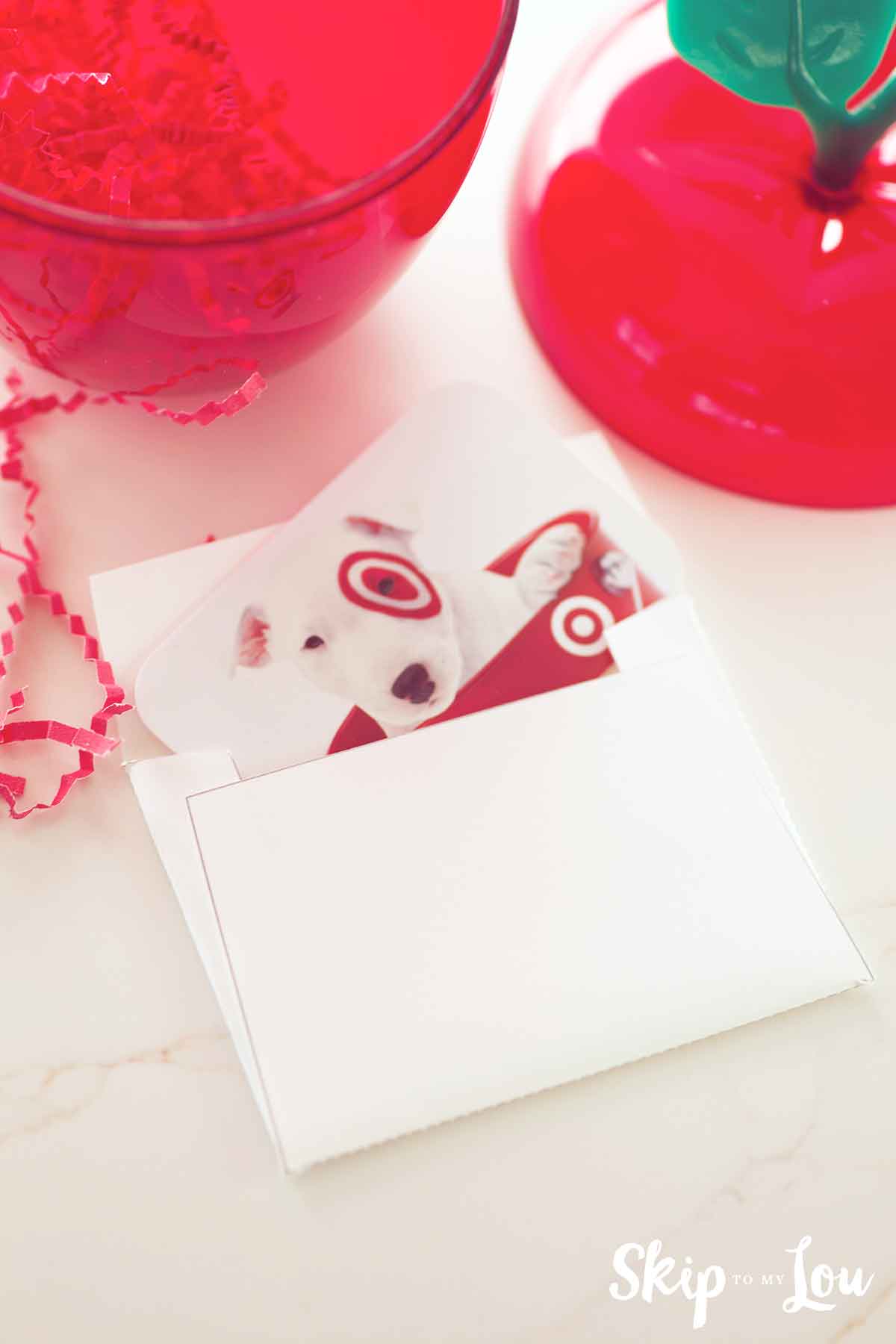 target gift card slipped in the diy gift card holder