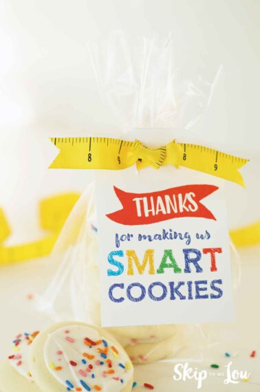 thank you for making us smart cookies gift tag