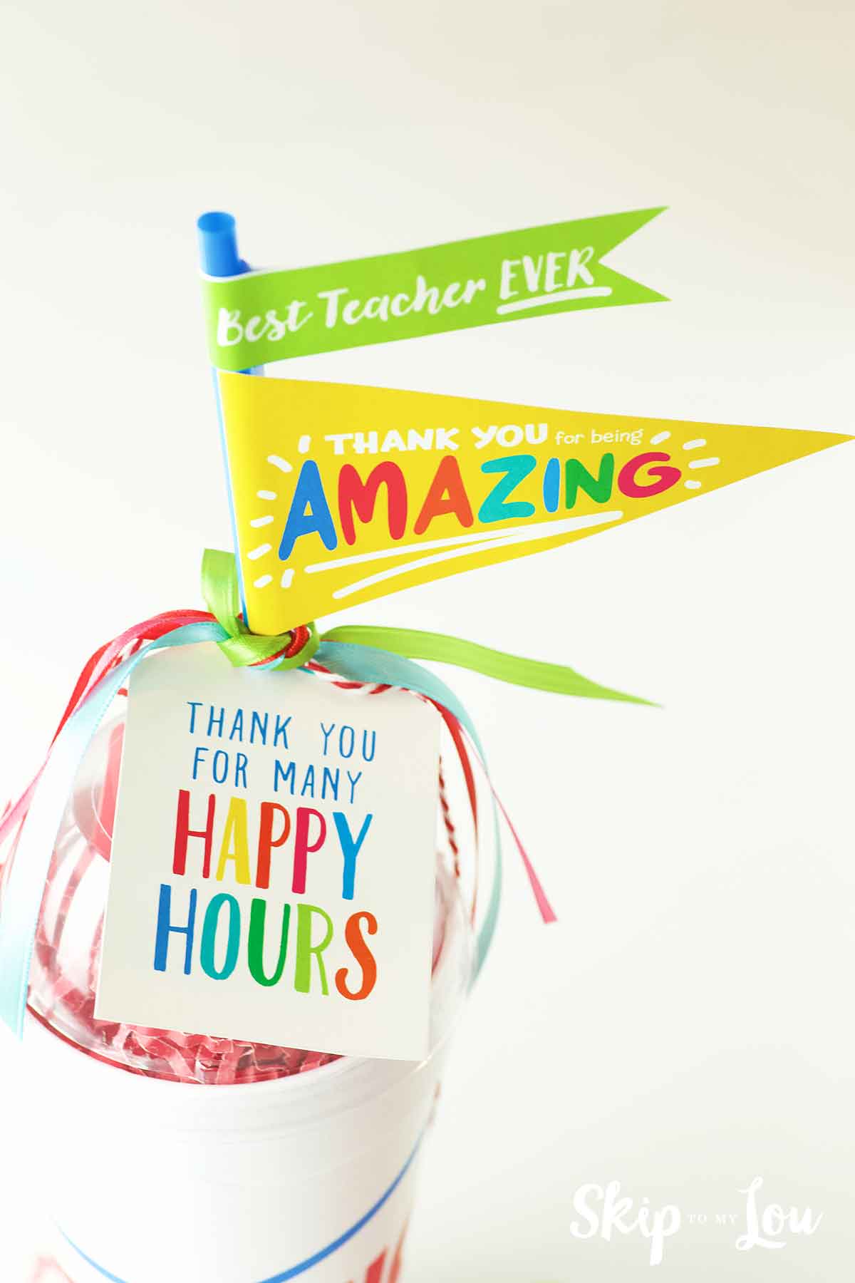 sonic cup with gift tag thanks for all the happy hours