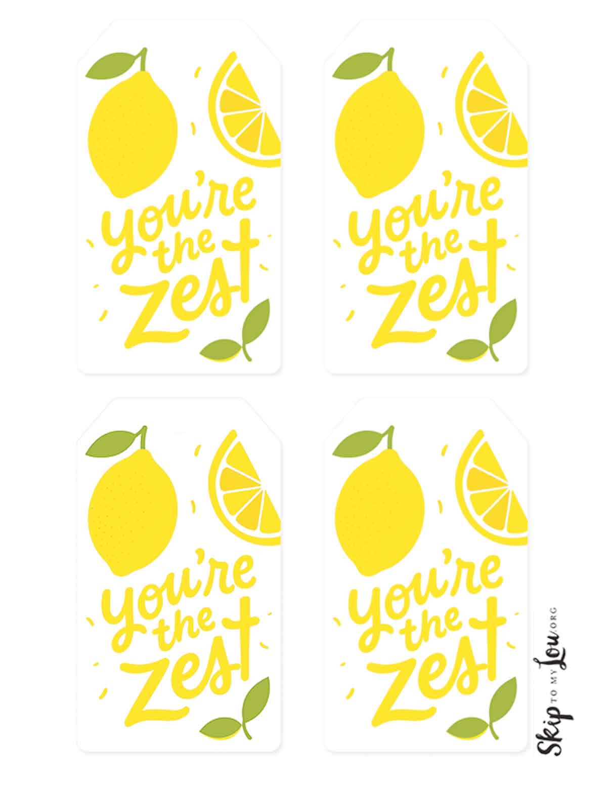 youre the zest gift tag